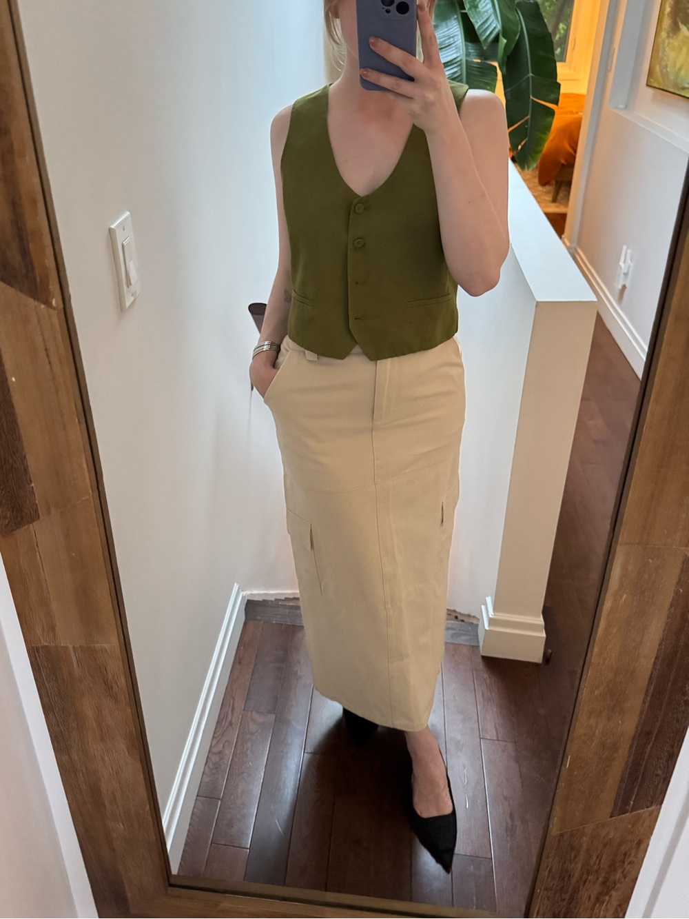 Beige By Dylan Cargo Skirt